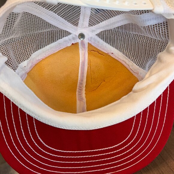 Vintage 80's CANOX Welding Tools Stitched Logo Patch Snapback Trucker Hat - Picture 3 of 5